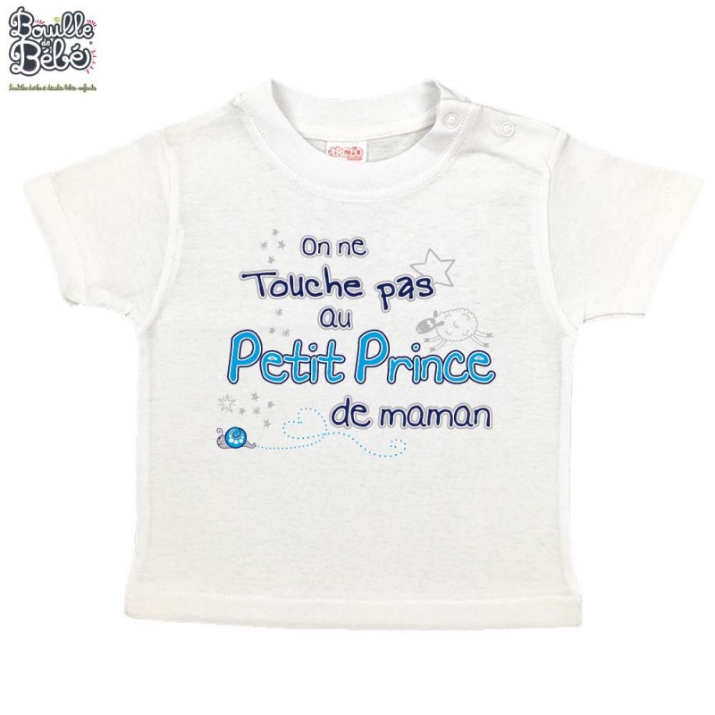 Vêtement bébé garçon à message « Le petit prince de … »