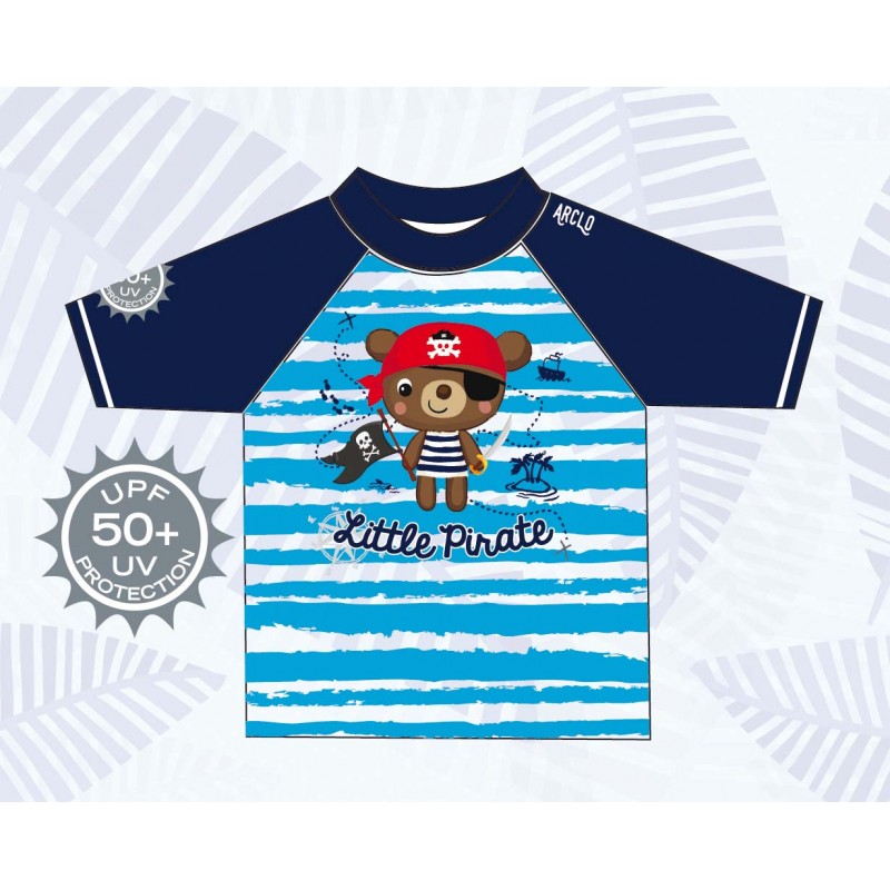 Tee-shirt anti-UV enfant 4 ans « Pirate » – LES ULTRAVIOLETTES