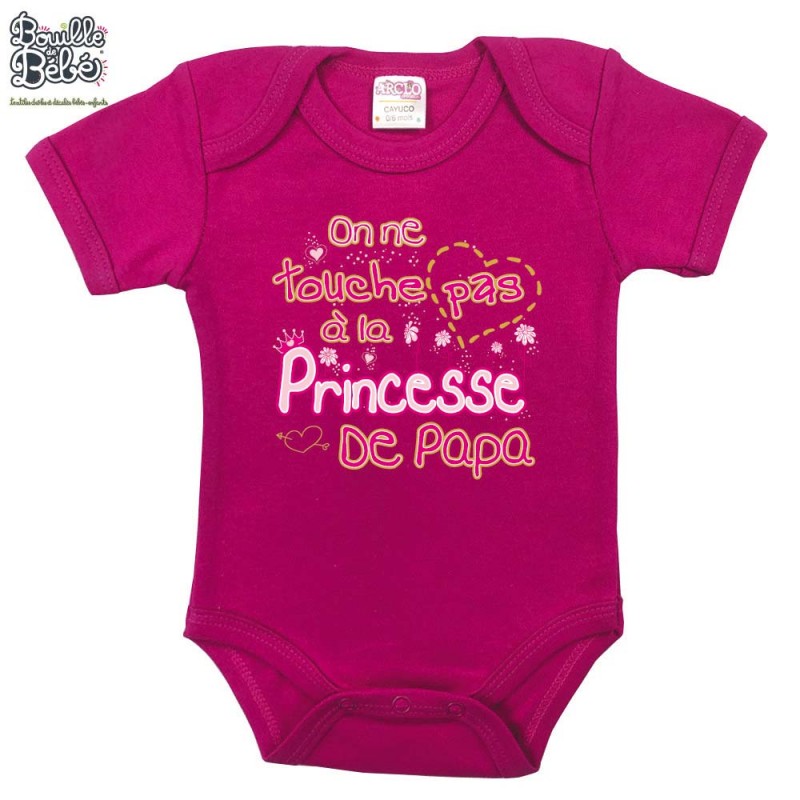 Body bébé personnalisé prénom princesse